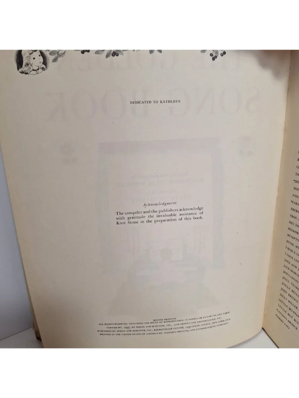 The Golden Song Book 1945 60 Favorite Singing Games Hardcover Illustrated Music